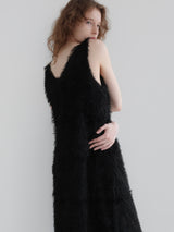 FEATHER SHAGGY DRESS
