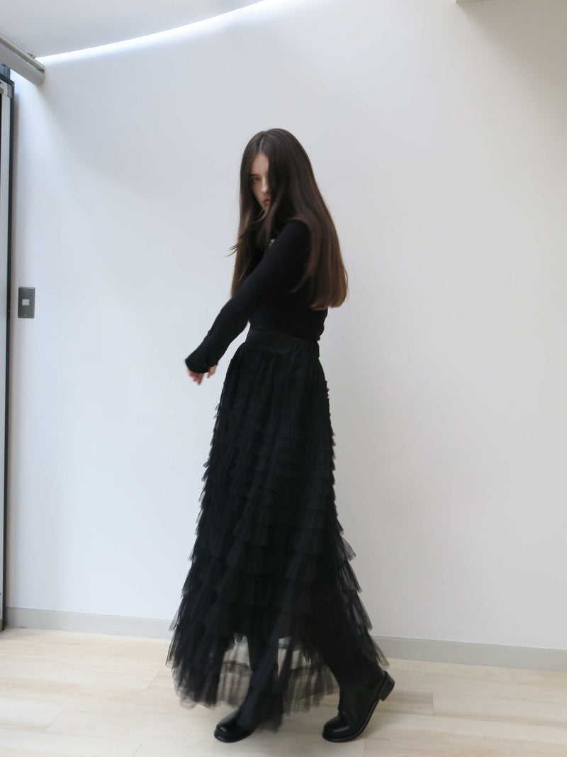 予約【阪急うめだ本店POP UP】 TIERED TULLE SKIRT