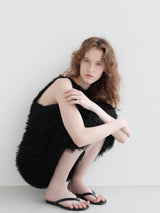 FEATHER SHAGGY DRESS