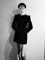 LAME PADDED MINI DRESS