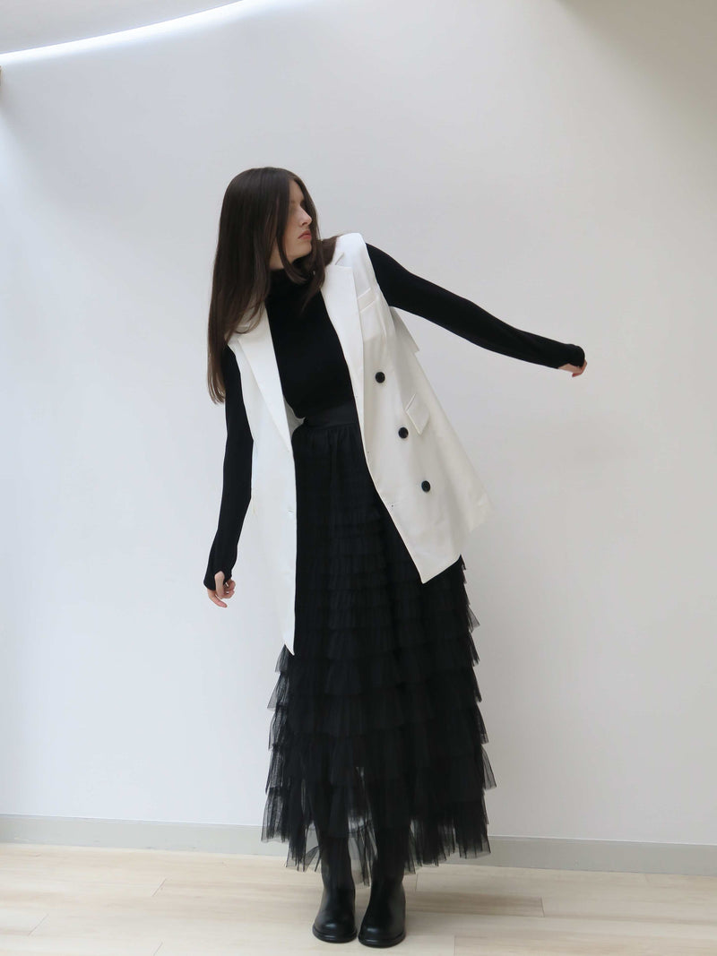 予約【阪急うめだ本店POP UP】 TIERED TULLE SKIRT