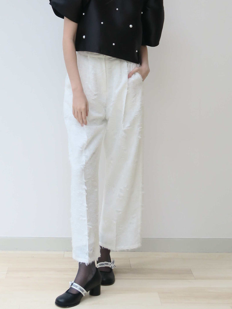 新作【阪急うめだ本店POP UP】JACQUARD TUCK PANTS