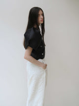 【阪急うめだ本店 POP UP】PEARL PUFF SLEEVE BLOUSE (BLACK)