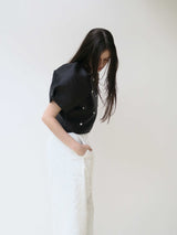 【阪急うめだ本店 POP UP】PEARL PUFF SLEEVE BLOUSE (BLACK)