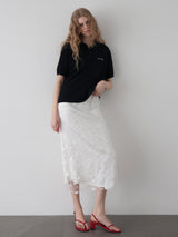 SPARKLING SHEER FLOWER SKIRT