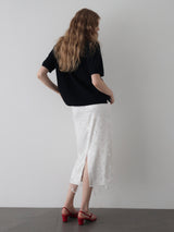 SPARKLING SHEER FLOWER SKIRT