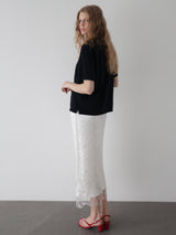 SPARKLING SHEER FLOWER SKIRT