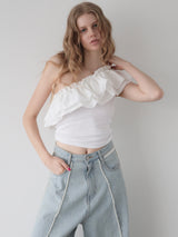 RAFFLE FRILL ONE SHOULDER TOPS
