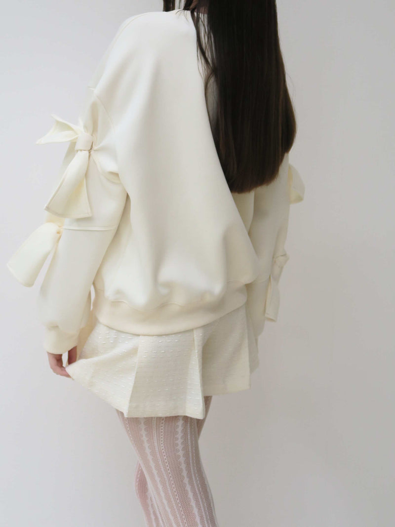 新作【阪急うめだ本店POP UP】 RIBBON SLEEVE SWEAT