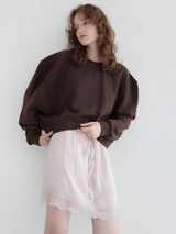 PUFF SLEEVE SWEAT - 起毛なし -