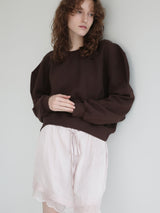 PUFF SLEEVE SWEAT - 起毛なし -
