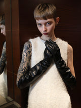 TOUCH SCREEN SHEEP LEATHER LONG GLOVES