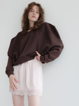 PUFF SLEEVE SWEAT - 起毛なし -