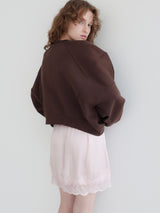 PUFF SLEEVE SWEAT - 起毛なし -