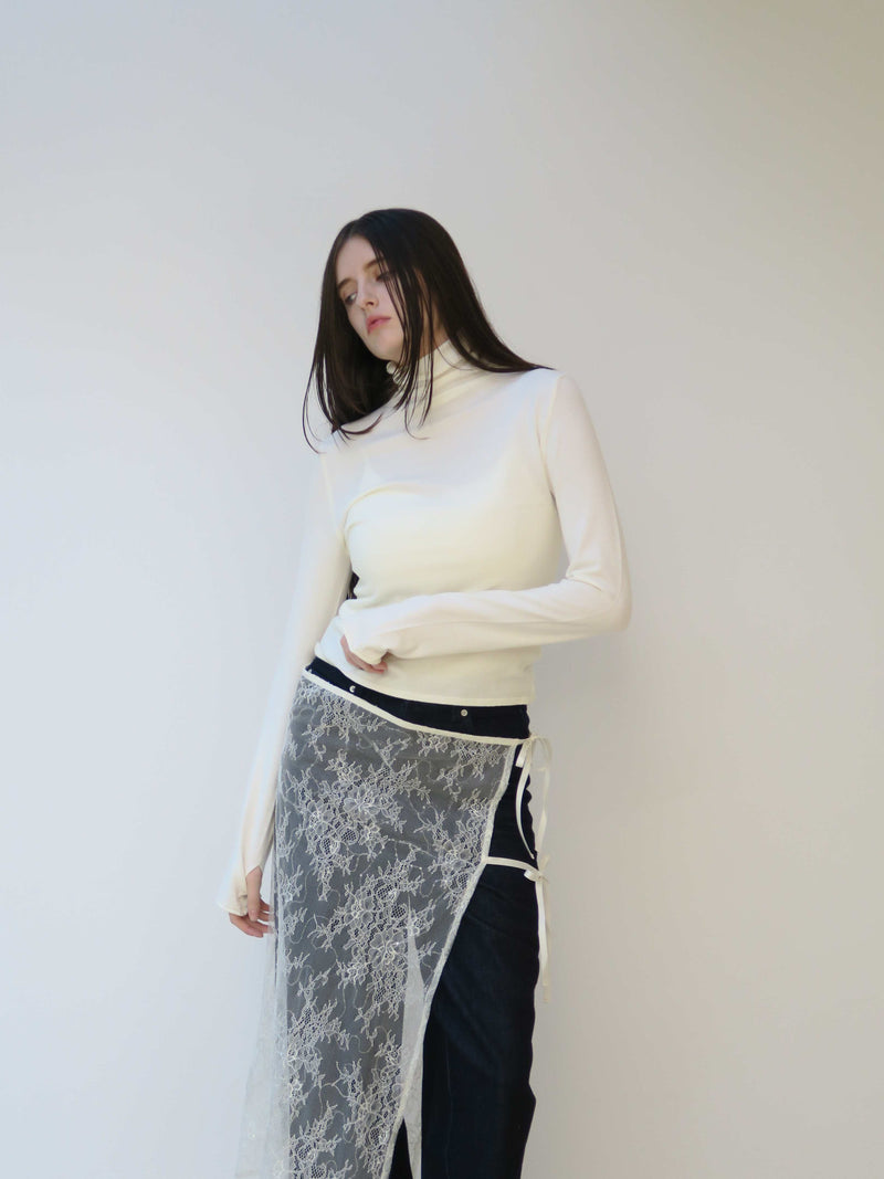 新作【阪急うめだ本店POP UP】 SPANGLE LACE WRAP SKIRT