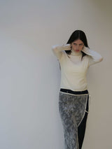 新作【阪急うめだ本店POP UP】 SPANGLE LACE WRAP SKIRT