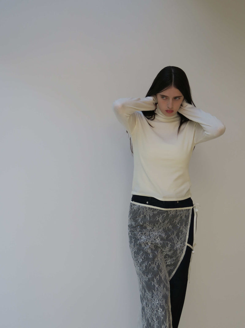 新作【阪急うめだ本店POP UP】 SPANGLE LACE WRAP SKIRT