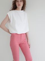 GINGHAM CAPRI PANTS