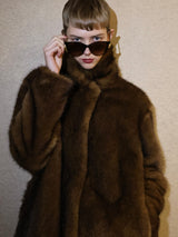 MINK LIKE FUR JACKET COAT