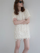 FRILL TEXTURE MINI DRESS