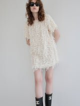FRILL TEXTURE MINI DRESS