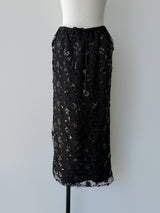 SPARKLING SHEER FLOWER SKIRT