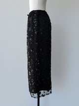 SPARKLING SHEER FLOWER SKIRT