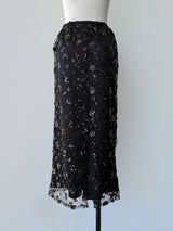 SPARKLING SHEER FLOWER SKIRT