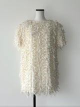 FRILL TEXTURE MINI DRESS