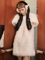 TOUCH SCREEN SHEEP LEATHER LONG GLOVES