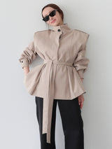 HIGH NECK TRENCH JACKET