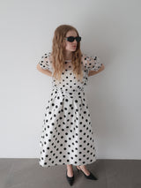VOLUME FLARE DOT SKIRT