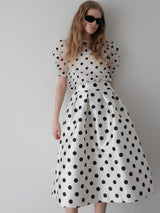 VOLUME FLARE DOT SKIRT
