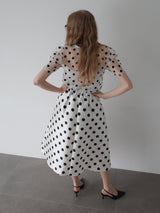 VOLUME FLARE DOT SKIRT