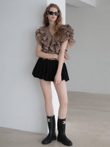 VOLUME GATHER MINI SKORT