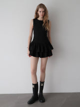 FRILL HEM MINI DRESS