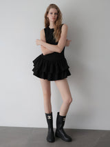 FRILL HEM MINI DRESS