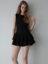 FRILL HEM MINI DRESS