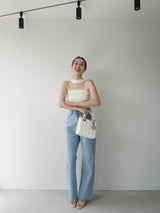 dot denim pants