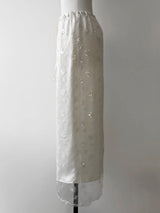 SPARKLING SHEER FLOWER SKIRT