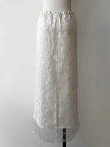 SPARKLING SHEER FLOWER SKIRT
