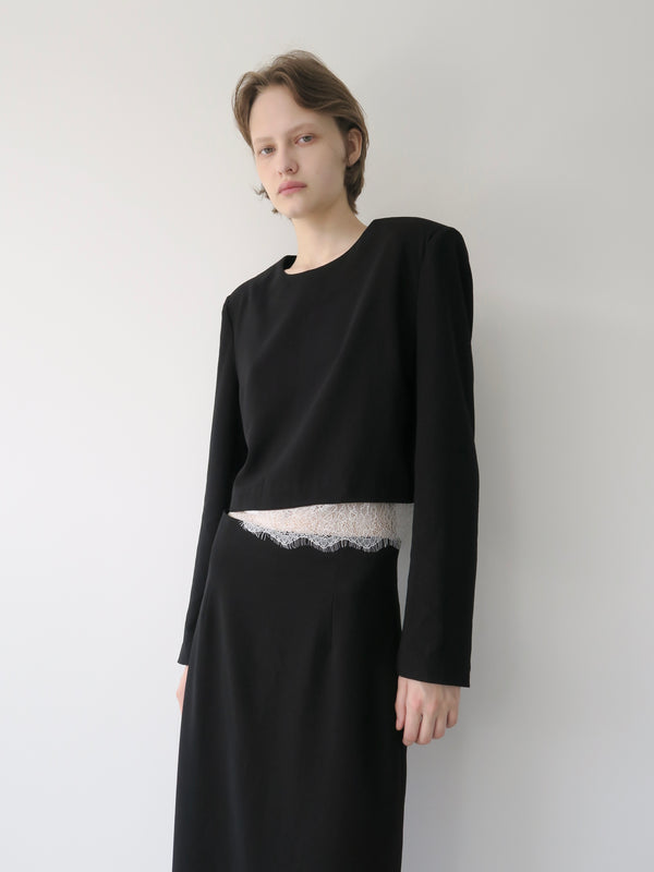 nari lace padded pullover