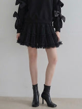 AUDREY TIERED TULLE SKIRT