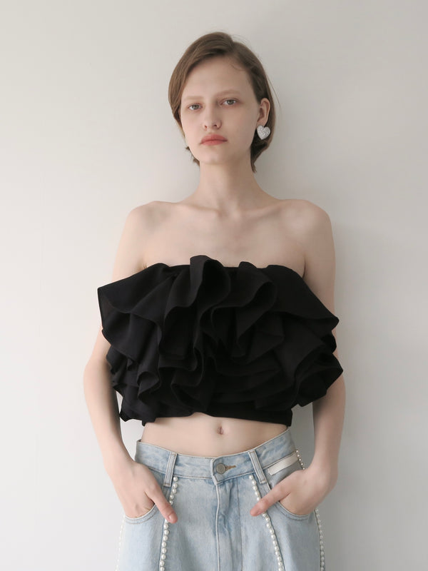 ruffle bustier