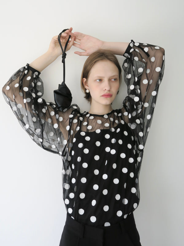 matilda sheer dot blouse