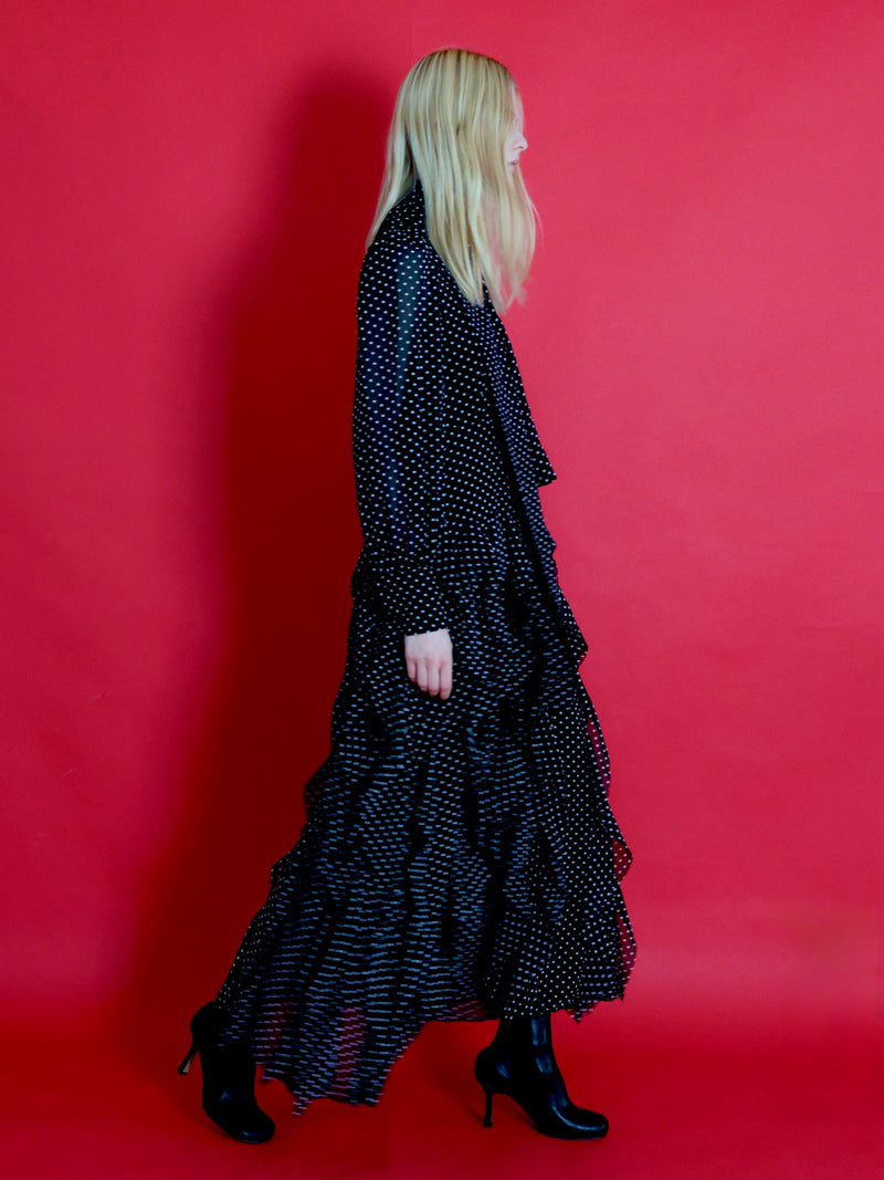 【伊勢丹新宿店先行発売】ADELE DOT CIFFON TIE DRESS