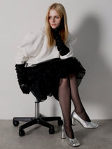 TOUCH SCREEN SHEEP LEATHER LONG GLOVES