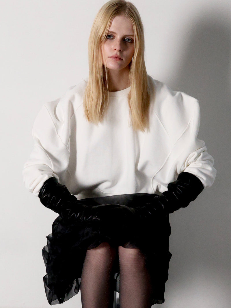 puff sleeve sweat - 裏起毛 -