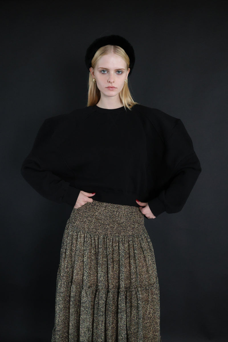 puff sleeve sweat - 裏起毛 -