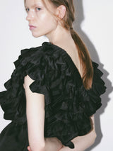 SATIN RAFFLE FRILL TOPS